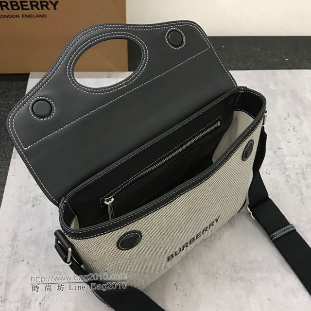Burberry專櫃新款包包 巴寶莉口袋信使包單肩斜挎包  db1166